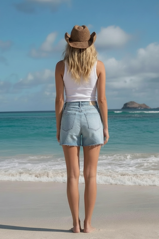 Zara Hybrid Style Light High Rise Midi Shorts