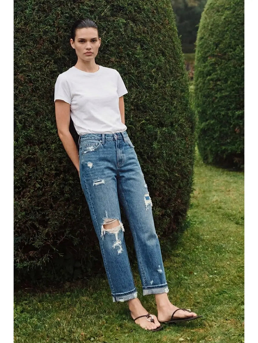 Hybrid High Rise Straight Leg Jeans - Glamourous Grace
