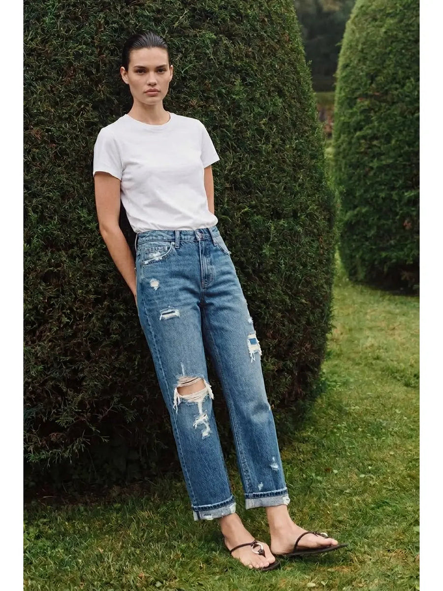 Hybrid High Rise Straight Leg Jeans - Glamourous Grace