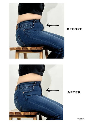 Altitude Heights Corset Double Waistband Straight Frayed Hem Jeans