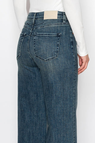 Elise TUMMY CONTROL HIGH RISE CUFFED A WIDE LEG JEANS - Glamourous Grace