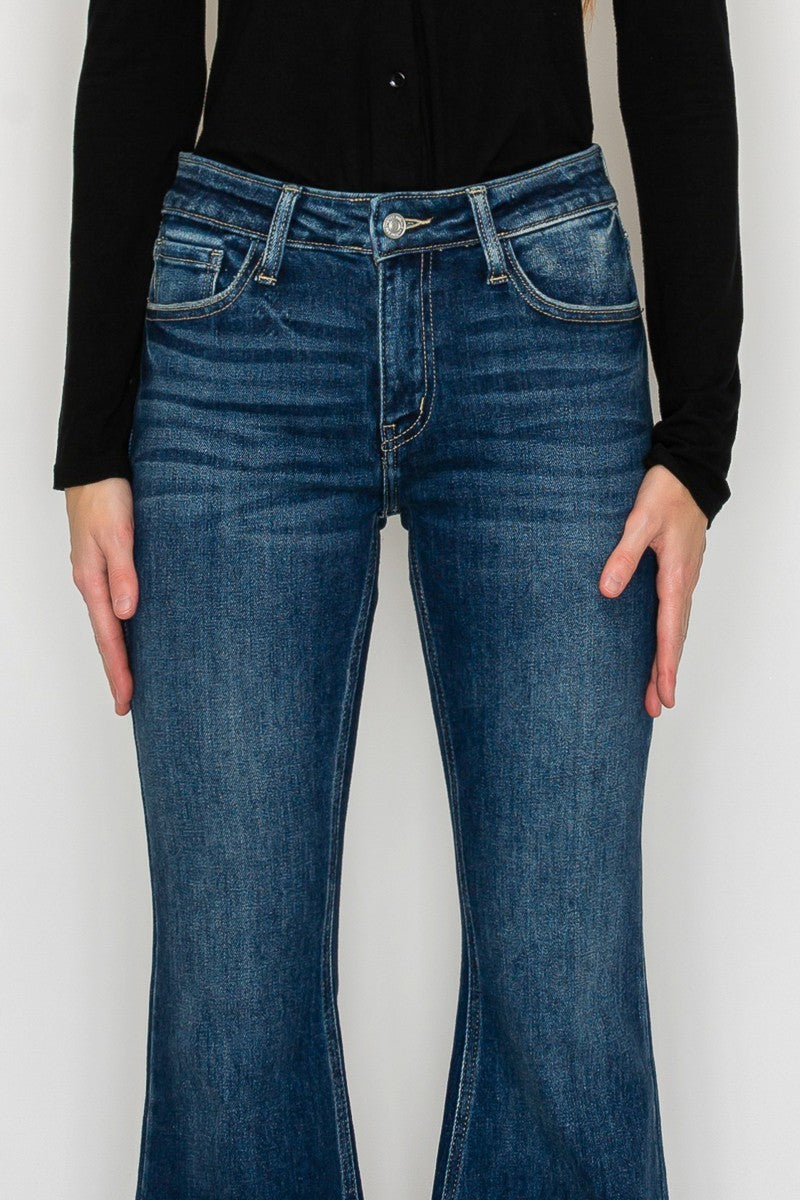 Mia Mid Rise Super Flare Jeans - Glamourous Grace