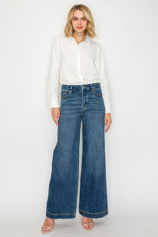Relaxed High Rise Palazzo Jeans - Glamourous Grace