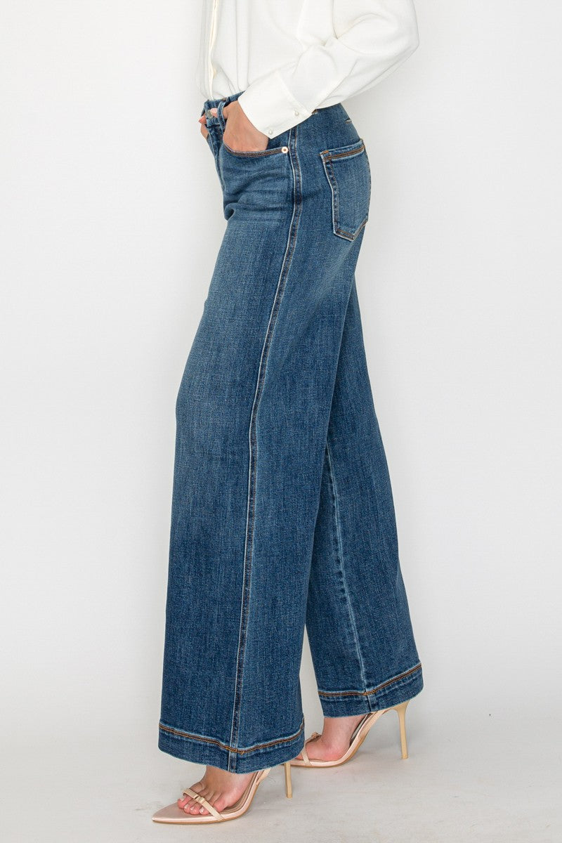 Relaxed High Rise Palazzo Jeans - Glamourous Grace
