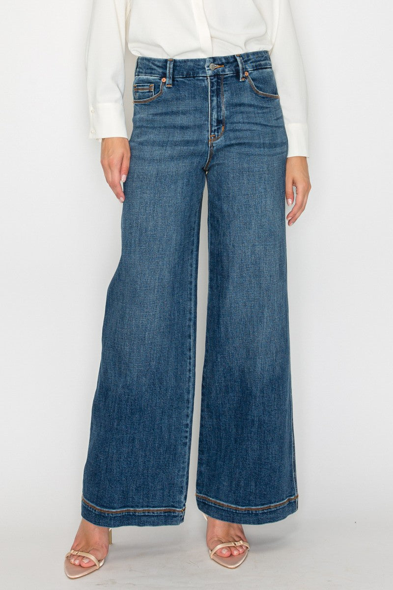 Relaxed High Rise Palazzo Jeans - Glamourous Grace