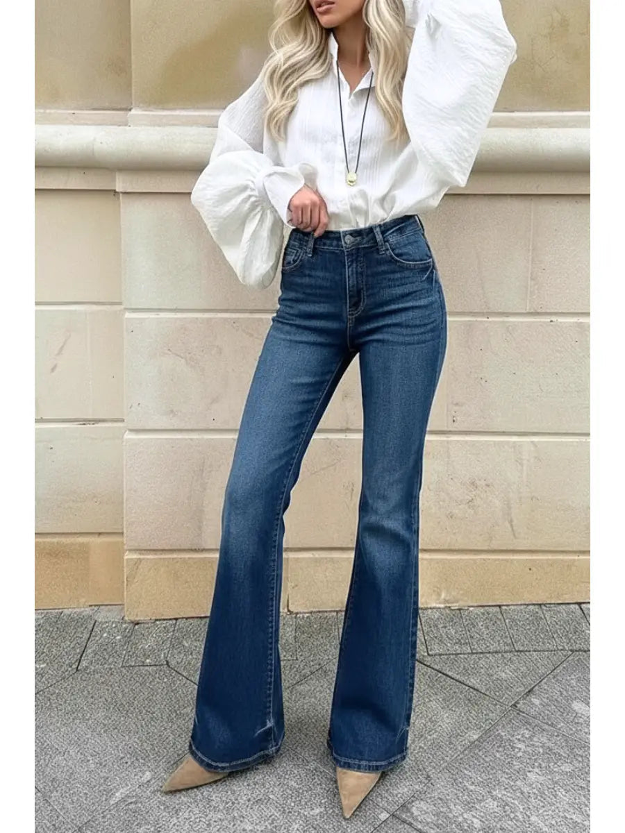 Leilani Tummy Control High Rise Holly Flare Jeans - Glamourous Grace