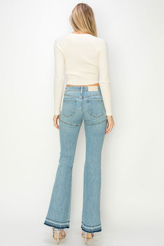 Brianna High Rise Skinny Flare Jeans (Reg & Plus)