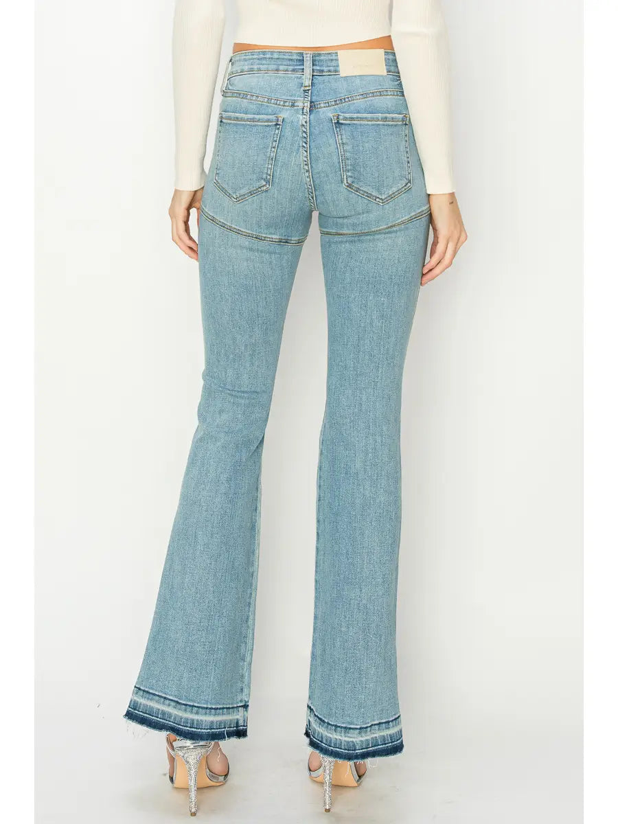 Brianna High Rise Skinny Flare Jeans (Reg & Plus) - Glamourous Grace