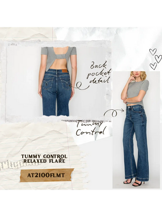 Josephine Tummy Control High Rise Relaxed Holly Flare Jeans