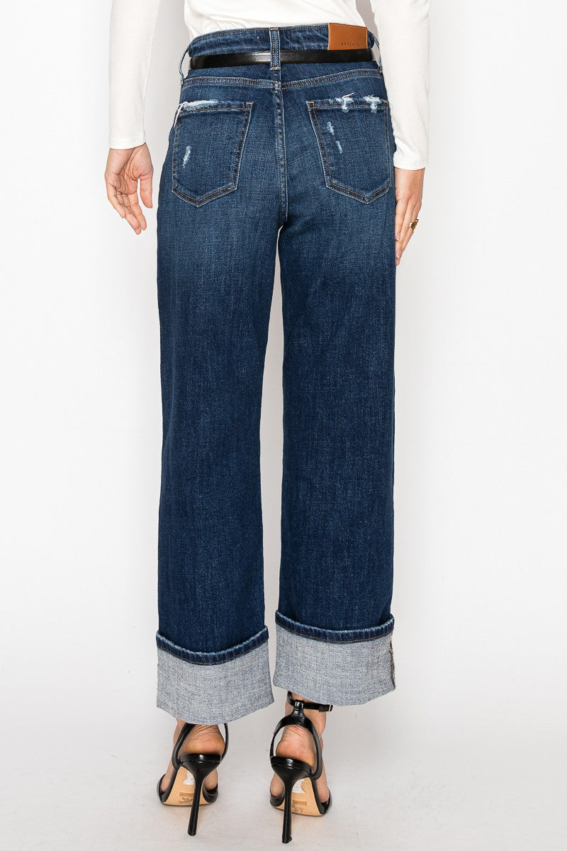 Noelle Inseam Transform High Rise Relaxed Straight Leg Jeans - Glamourous Grace