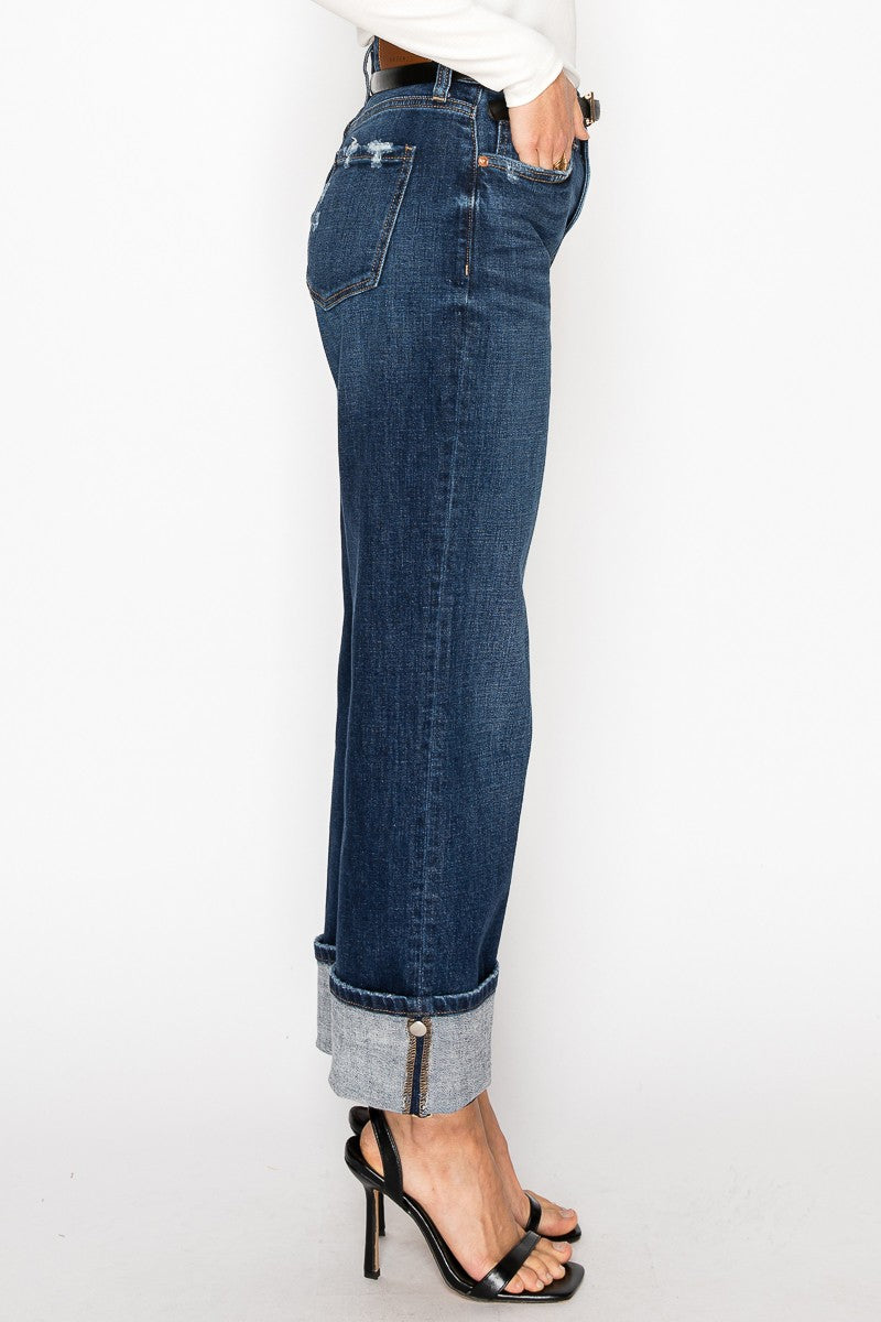 Noelle Inseam Transform High Rise Relaxed Straight Leg Jeans - Glamourous Grace