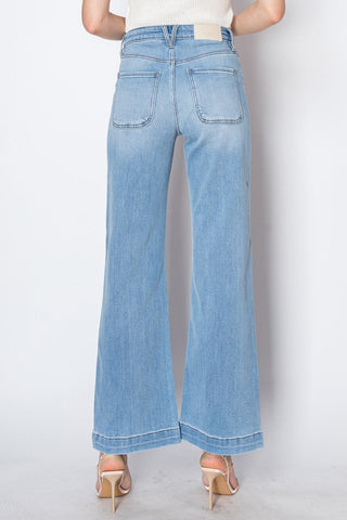 Noemi Eco Friendly Front Pocket Detail High Rise Flare Jeans
