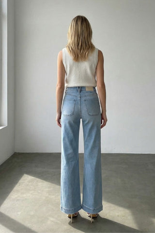 Noemi Eco Friendly Front Pocket Detail High Rise Flare Jeans