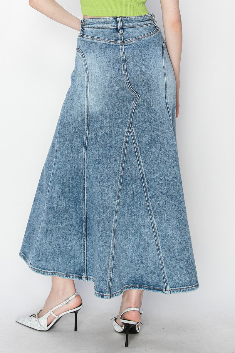Kayla Denim Maxi Skirt - Glamourous Grace