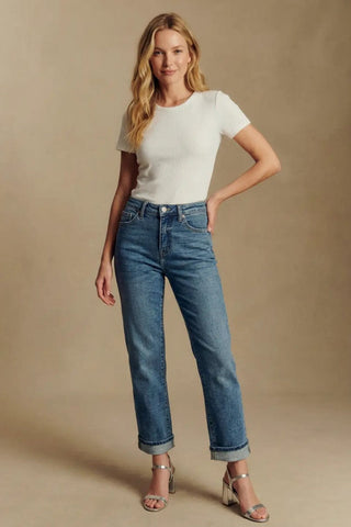 Sabine Tummy Control High Rise Slim Straight Jeans