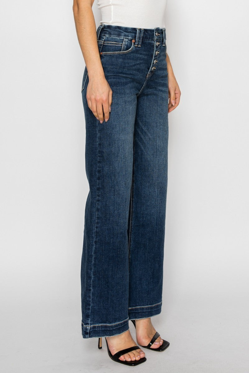 Cindy Tummy Control 90's Vintage Stretch Wide Jeans - Glamourous Grace