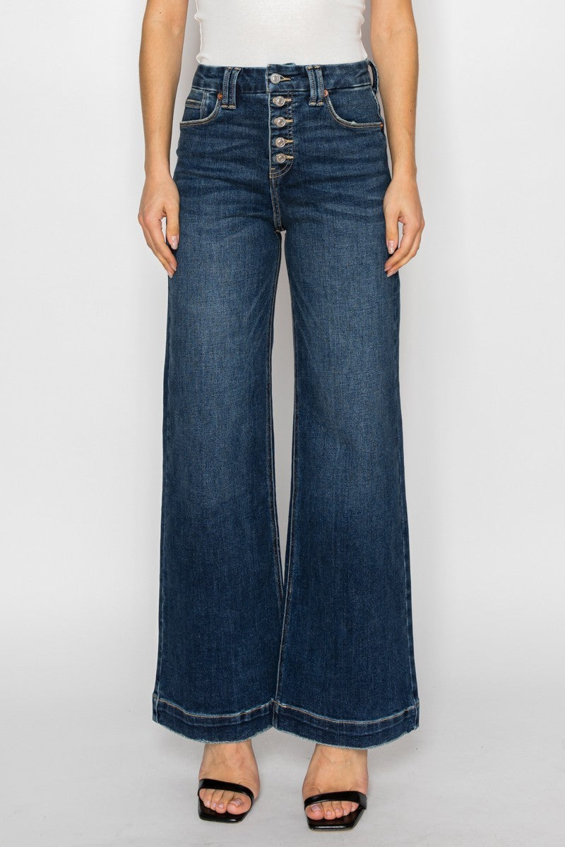 Cindy Tummy Control 90's Vintage Stretch Wide Jeans - Glamourous Grace