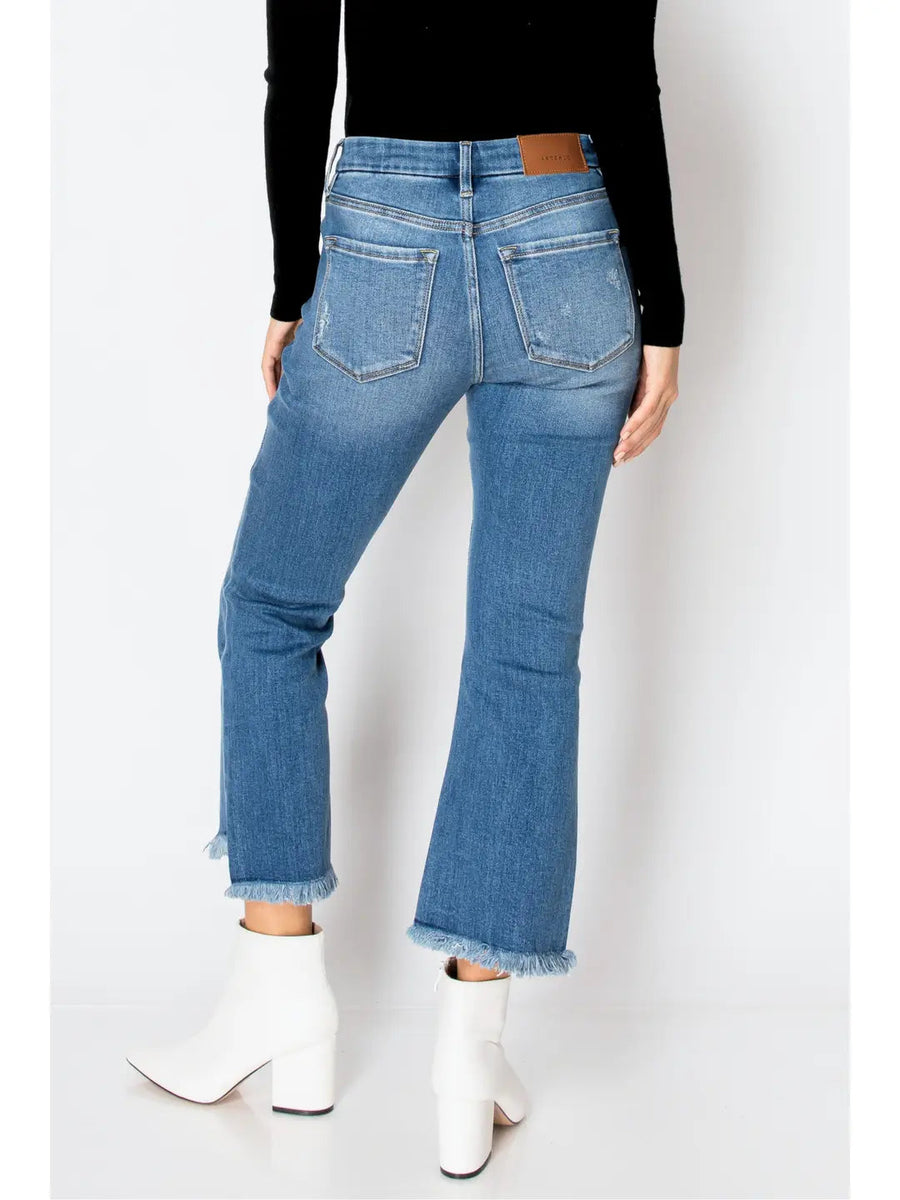 Eco Friendly Crop Flare Jeans - Glamourous Grace
