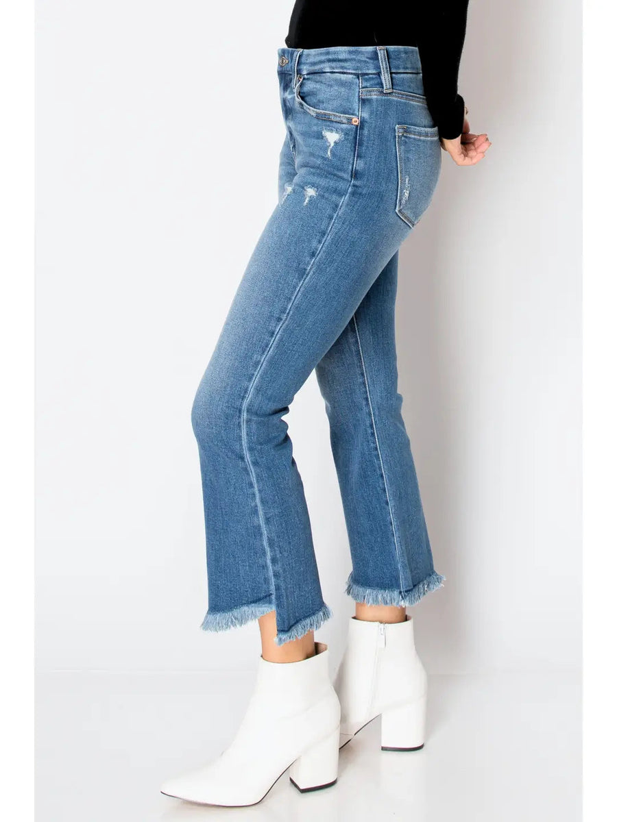 Eco Friendly Crop Flare Jeans - Glamourous Grace