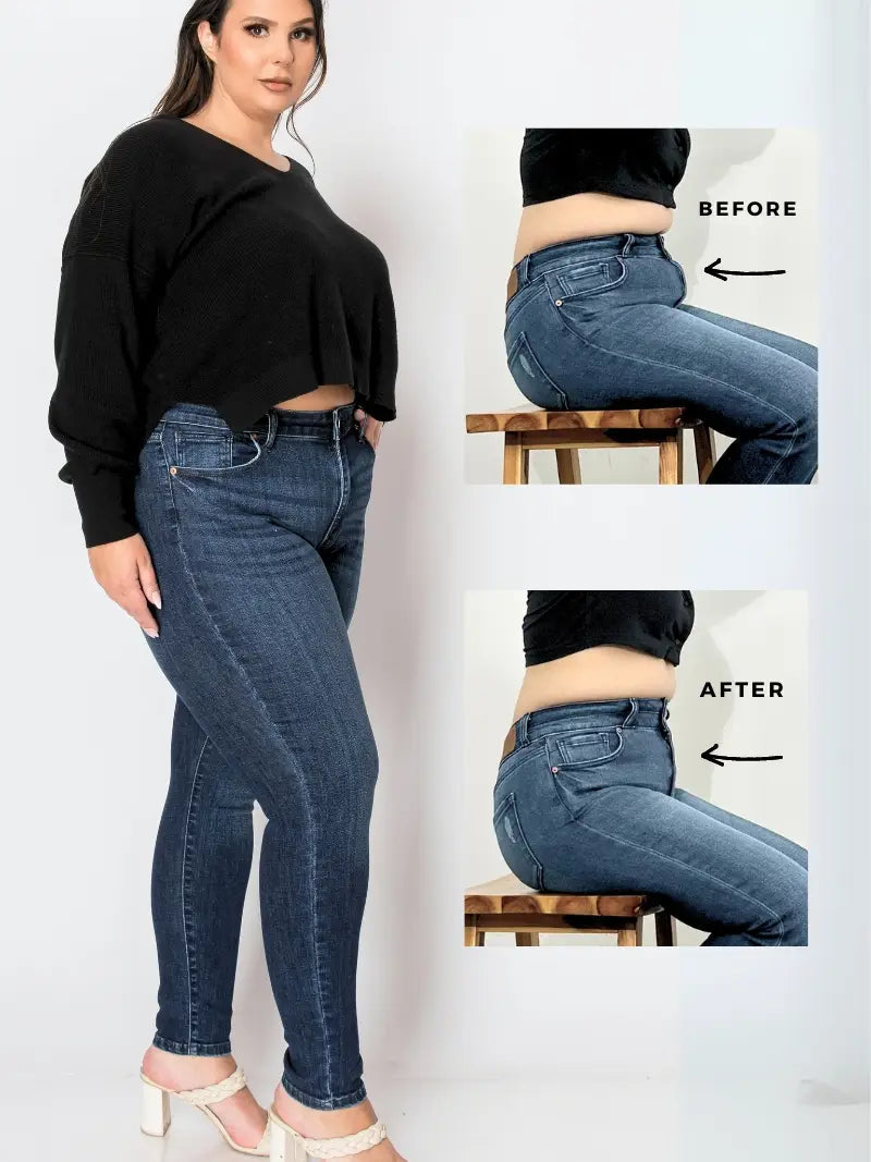 Corset Plus Super Skinny Jeans - Glamourous Grace