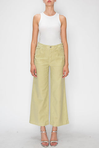 HIGH RISE WIDE LEG SAGE JEANS
