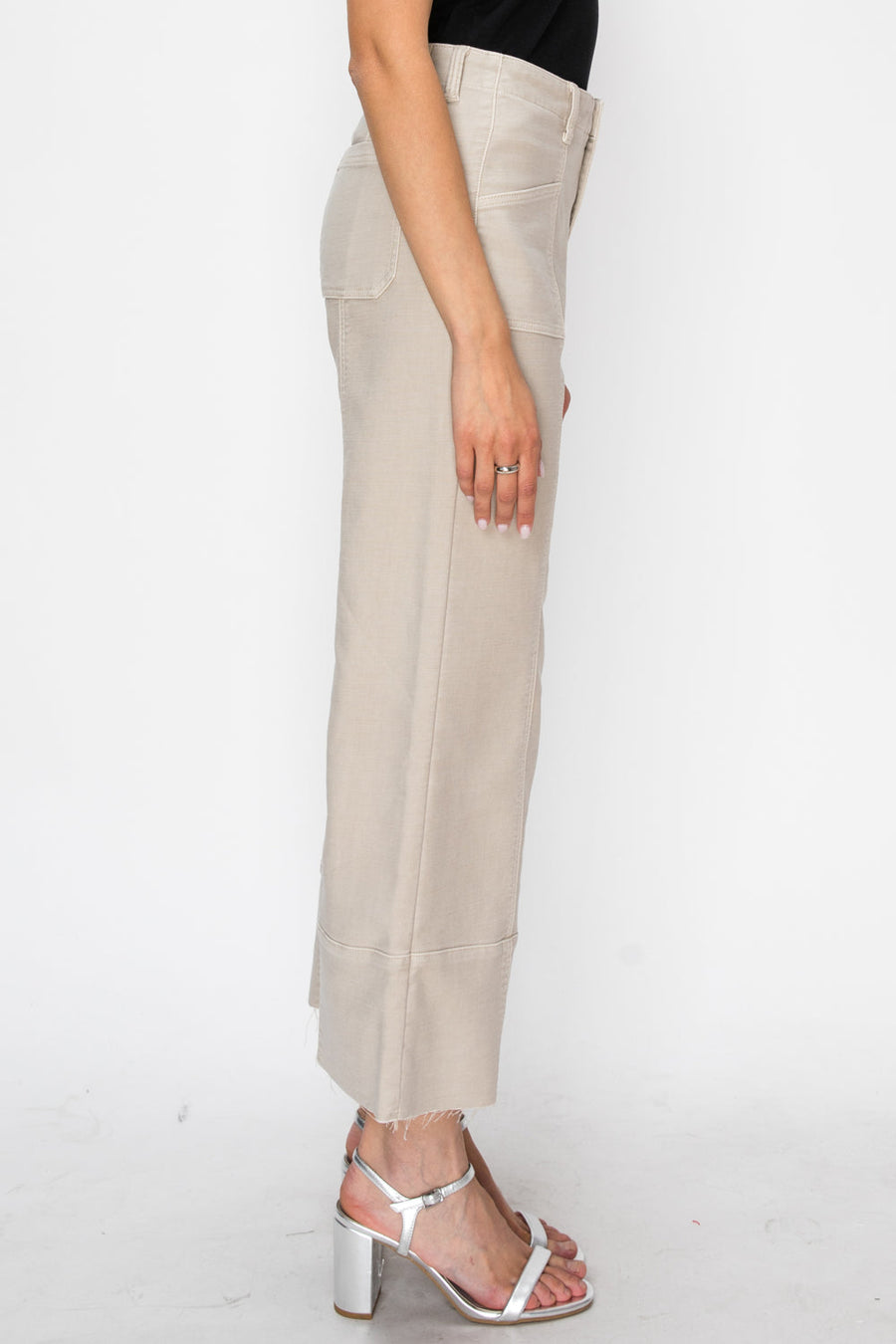 HIGH RISE SLIM CROP PALAZZO JEANS - Glamourous Grace