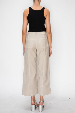 HIGH RISE SLIM CROP PALAZZO JEANS