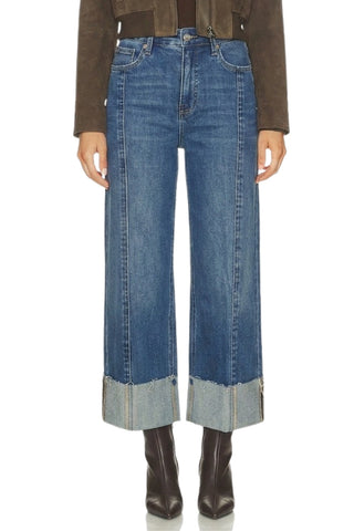 ULTRA HIGH RISE A-WIDE JEANS WITH 4 1/2" CUFF
