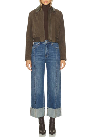 ULTRA HIGH RISE A-WIDE JEANS WITH 4 1/2" CUFF