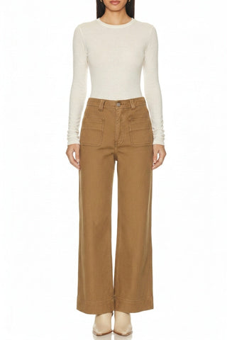 HIGH RISE TUMMY CONTROL BISTRE PALAZZO JEANS