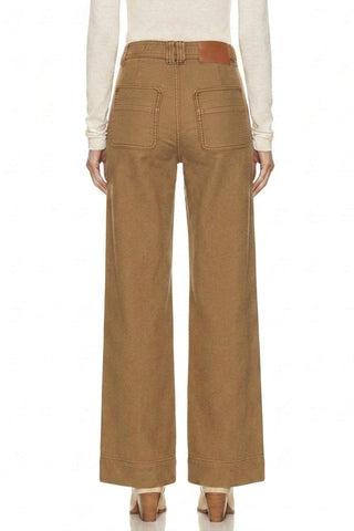HIGH RISE TUMMY CONTROL BISTRE PALAZZO JEANS