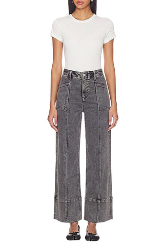 HIGH RISE TUMMY CONTROL GREY PALAZZO JEANS