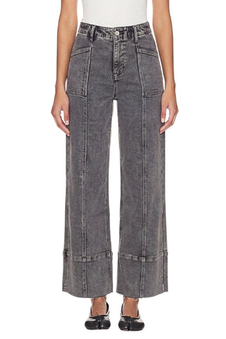 HIGH RISE TUMMY CONTROL GREY PALAZZO JEANS