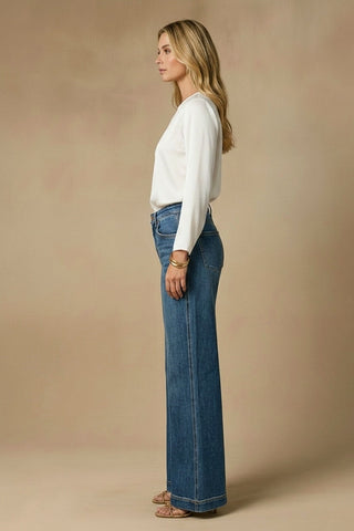 Relaxed High Rise Palazzo Jeans - Glamourous Grace