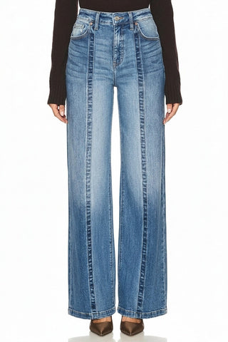 Claudia Tummy Control 90's Vintage High Rise Stretch Wide Jeans - Glamourous Grace