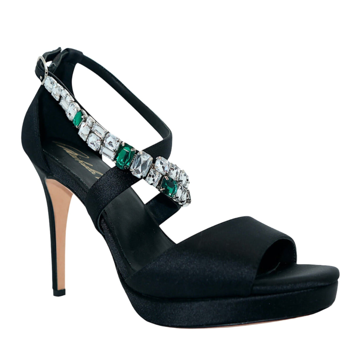 Michaela V Athena Black Crystal Pumps - Glamourous Grace