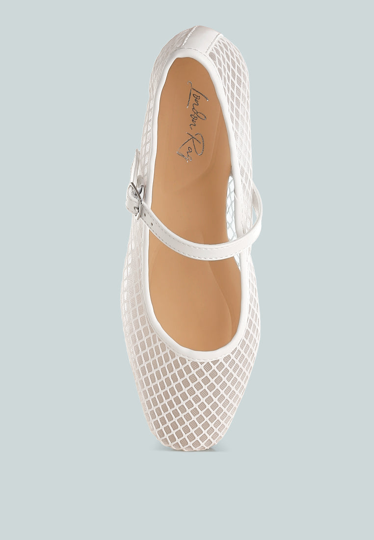 Averona Mesh Mary Jane Flats - Glamourous Grace