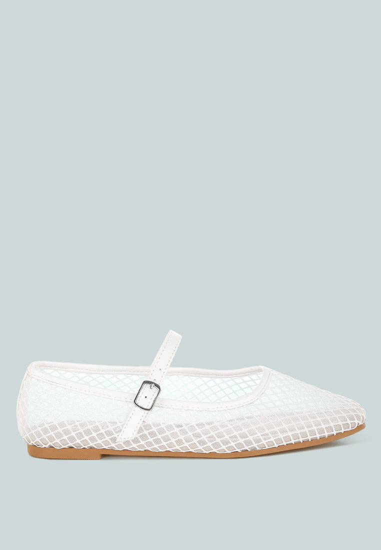 Averona Mesh Mary Jane Flats - Glamourous Grace