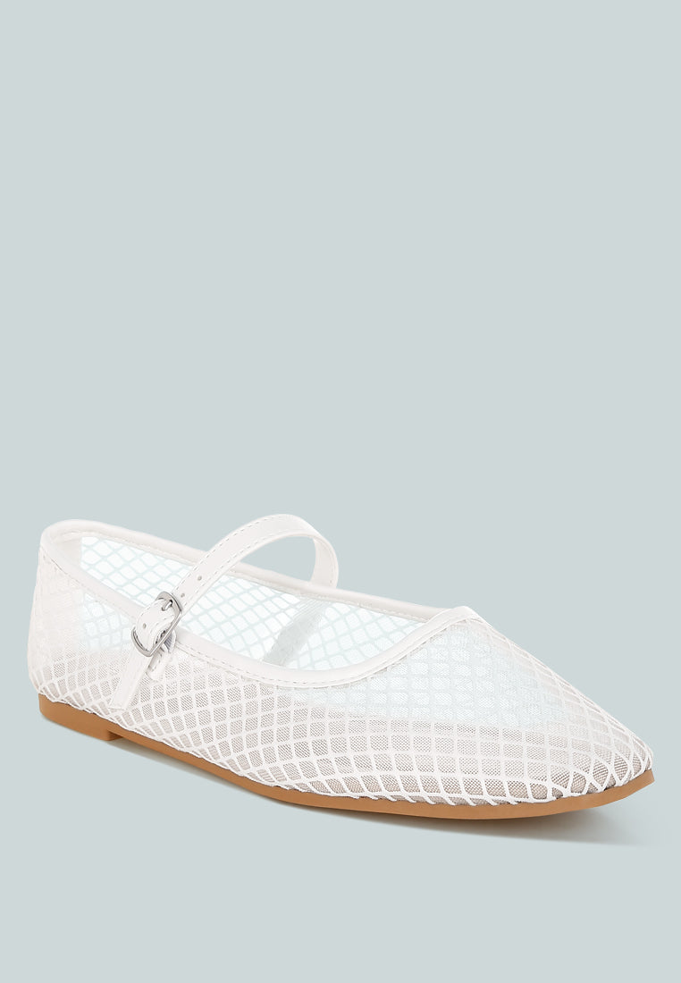Averona Mesh Mary Jane Flats - Glamourous Grace