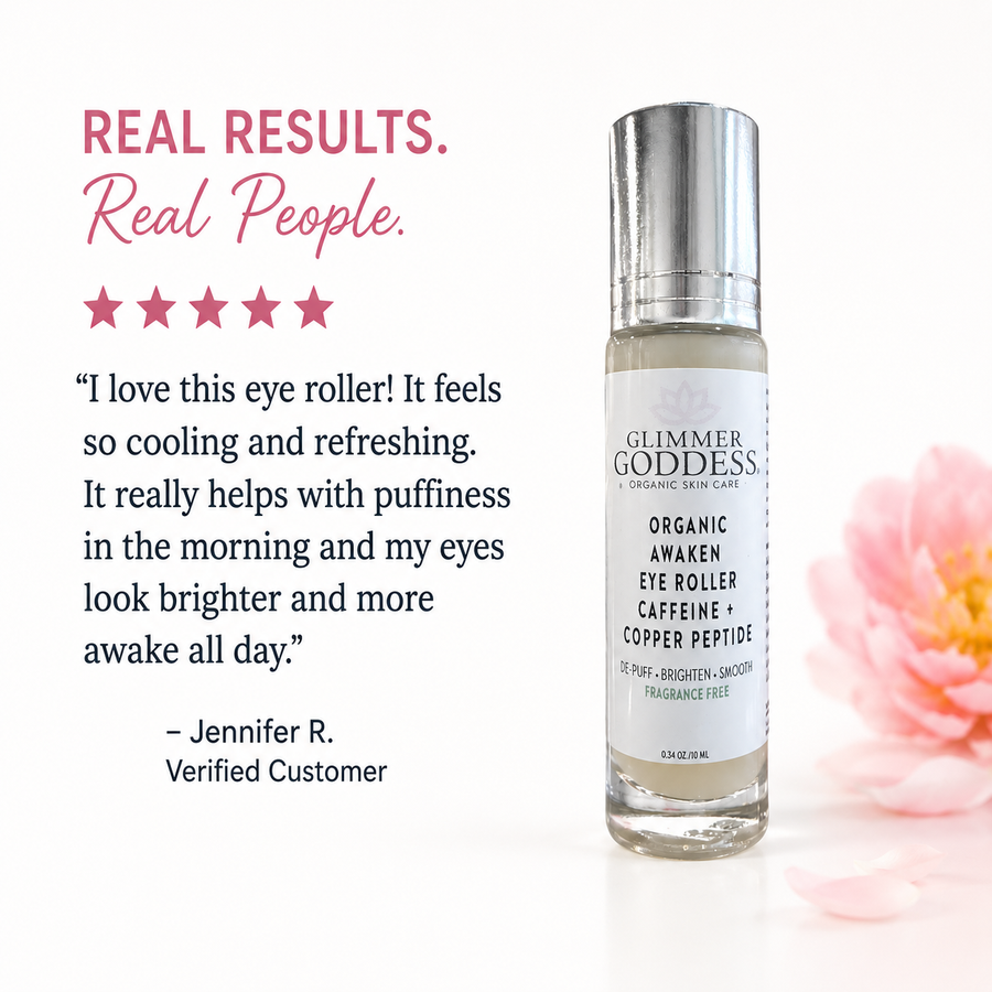 Cooling Eye Roller for Puffiness, Dark Circles & Tired-Looking Eyes - Glamourous Grace
