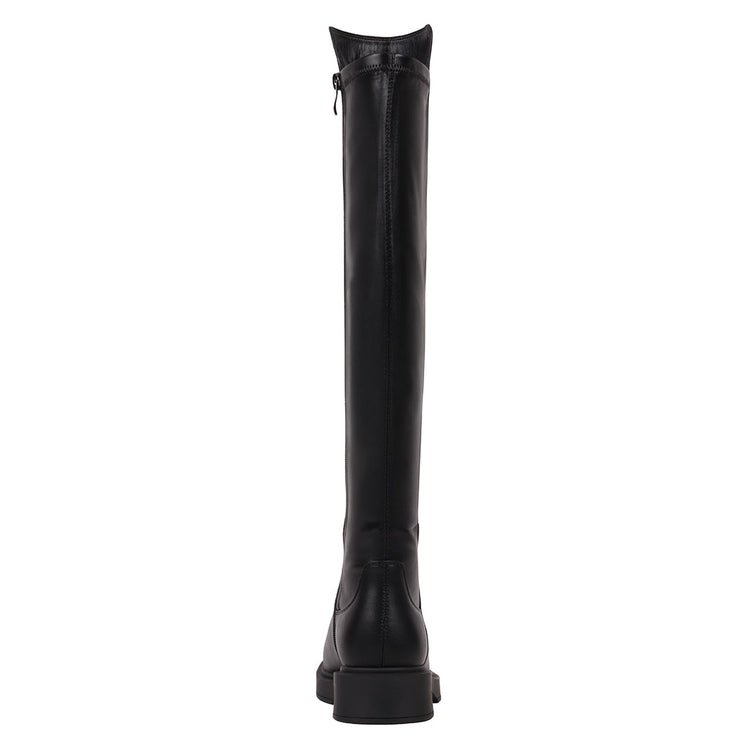Women's Ayla Classic Black Vegan Leather Riding Boots