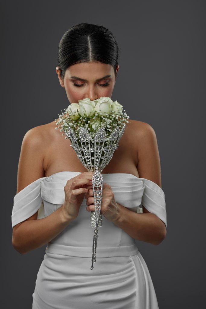 Wedding Bouquet Holder, Bridal Accessories - Glamourous Grace