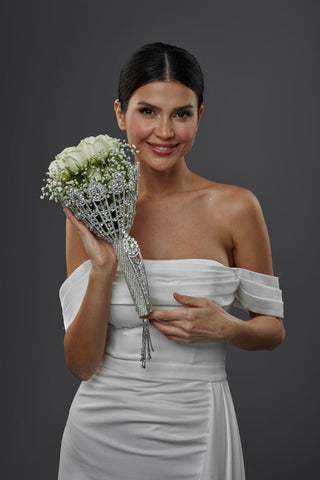 Wedding Bouquet Holder, Bridal Accessories - Glamourous Grace