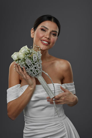 Wedding Bouquet Holder, Bridal Accessories - Glamourous Grace