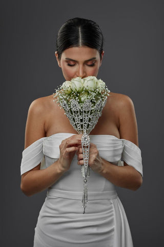 Wedding Bouquet Holder, Bridal Accessories - Glamourous Grace