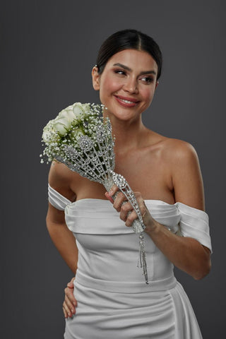 Wedding Bouquet Holder, Bridal Accessories - Glamourous Grace