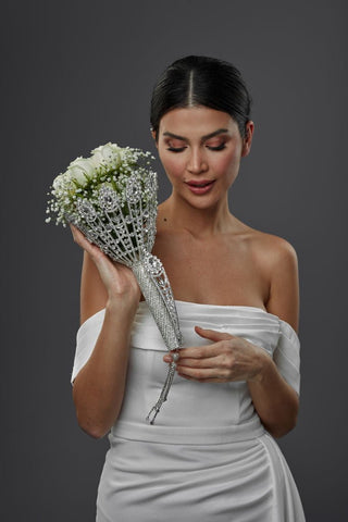 Wedding Bouquet Holder, Bridal Accessories - Glamourous Grace