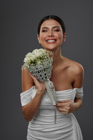 Wedding Bouquet Holder, Bridal Accessories - Glamourous Grace