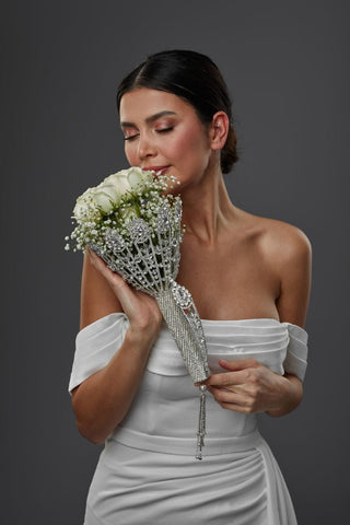 Wedding Bouquet Holder, Bridal Accessories - Glamourous Grace