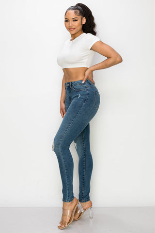 Jade - High Rise Destructed Skinny